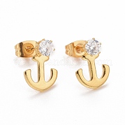 Серьги-гвоздики из нержавеющей стали 304 EJEW-C019-07G
