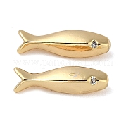 Латунные микро проложить кубического циркония бусы KK-U045-15G