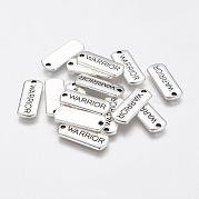 Тибетском стиле сплава прямоугольник подвески TIBEP-Q043-050-RS