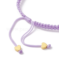 Braccialetto a maglie a cuore con strass in lega&nbsp;BJEW-JB10002-02