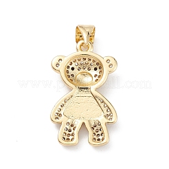 Ciondoli in ottone con placcatura a cremagliera con micro pavé di zirconi chiari&nbsp;KK-L155-62G