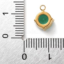 Ciondoli in acciaio inossidabile 304 con micro pavé di zirconi cubici&nbsp;STAS-K292-01G-17