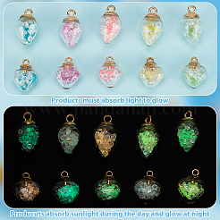 80 stücke 10 arten leucht glas anhänger&nbsp;GLAA-ME0001-27