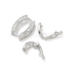 Messing Micro Pave klare Zirkonia Falte über Verschlüsse&nbsp;KK-K428-02P
