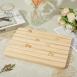 Rechteckiger Ohrring-Displaykartenständer aus Holz&nbsp;ODIS-WH20008-07B
