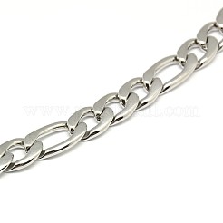 Collane a catena figaro in acciaio inossidabile 304 alla moda e resistenti all'ossidazione per uomo&nbsp;STAS-A028-N018P