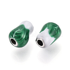 Emailleperlen aus 304 Edelstahl&nbsp;STAS-N114-19P