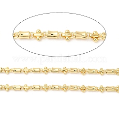 Bastone di bambù in ottone placcato a cremagliera e catena a maglie con nodo incrociato&nbsp;CHC-H105-12G