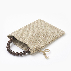 Bracelets extensibles en bois de santal teinté naturel&nbsp;BJEW-JB03843-03