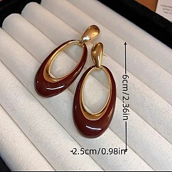 Orecchini pendenti ovali in lega smaltata&nbsp;FS-WG5D403-02