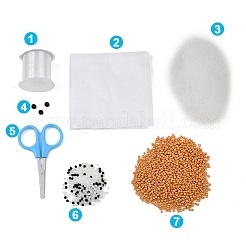 Kit per ricamo fai da te con perline a forma di orso 3D&nbsp;AC-CBA6750-02