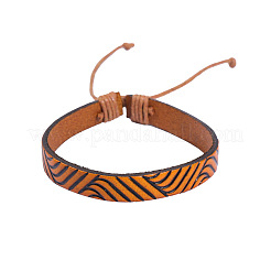Armbänder aus geflochtenem Kunstleder mit Stammesmuster&nbsp;WG61E64-01