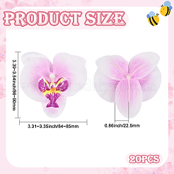 20 Stück künstliche Phalaenopsis-Blume aus Seidenstoff&nbsp;AJEW-SP0003-55A