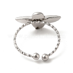 Anlaufgeschützte offene Manschettenringe aus 304er Edelstahl mit Eulenmotiv für Damen&nbsp;X-RJEW-H136-01P