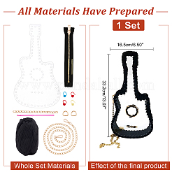 DIY-Strickset für eine Handtasche in Gitarrenform&nbsp;DIY-WH0029-39