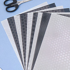 10 Stück 2 Farben PVC-Kunststoffplatten mit Loch&nbsp;AJEW-CP0009-03
