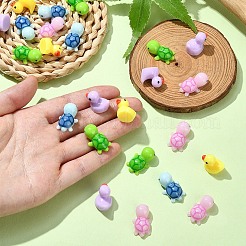 25 Stück 5 Stile Mini-Schildkröten- und Entenharz-Displaydekorationen&nbsp;RESI-YW0001-61