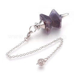 Pendoli da rabdomanzia in ametista naturale&nbsp;KK-F756-09J