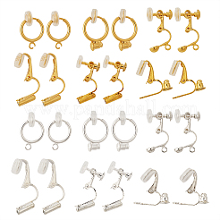 Messing Ohrclips Zubehör&nbsp;KK-TA0007-66