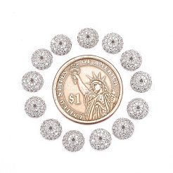 Demi apetalous round / dôme micro cuivres ouvrent zircone cubique caps&nbsp;X-ZIRC-D062-P