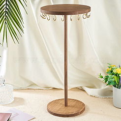 Drehbares rundes Schmuck-Halsketten-Display-Organizer aus Holz zum Aufhängen&nbsp;NDIS-TAC0001-01B