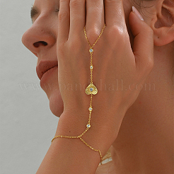 Gliederarmbänder aus Messing mit Mikropavé-Fassung aus klaren Zirkonia&nbsp;ET2209