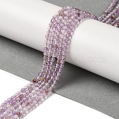 Natürliche violette Phantomquarz-Perlenstränge aus violettem Lodolith&nbsp;G-B090-A21-03