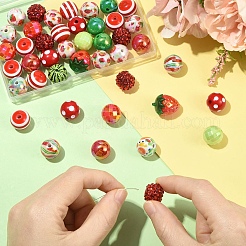 29pcs 8 Arten undurchsichtige Acrylperlen&nbsp;MACR-YW0004-80