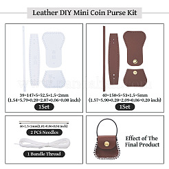 Kit fai da te per mini portamonete in pelle&nbsp;DIY-TA0004-90B