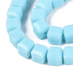 Opache perle di vetro fili&nbsp;GLAA-R041-8x8mm-C02