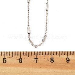 Colliers de chaîne de câble en laiton pour les femmes&nbsp;NJEW-D302-19P