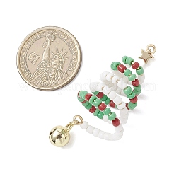 Grands pendentifs en forme de sapin de Noël en perles de verre&nbsp;PALLOY-TA00330-03