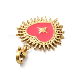304 Edelstahl Emaille Anhänger Dekoration&nbsp;STAS-L283-41G