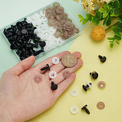 50 Stück Sicherheits-Cabochon-Fassung aus Kunststoff für Bastelaugen&nbsp;AJEW-PH0012-20A
