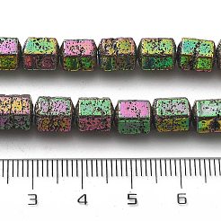 Fili di perle di roccia lavica naturale elettrodeposta&nbsp;G-A251-A01-01K