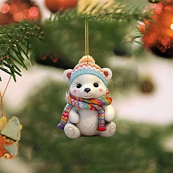 Orso polare con sciarpa ornamenti acrilici appesi&nbsp;PW-WGD777E-01