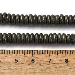 Natürliche Pyrit Perlen Stränge&nbsp;G-L624-H16-6x2mm