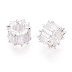 925 perle en argent sterling pavée de zircones cubiques transparentes&nbsp;STER-T008-41S