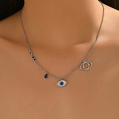 Collana con pendente da donna in ottone con micro pavé di zirconi cubici&nbsp;ZL4013