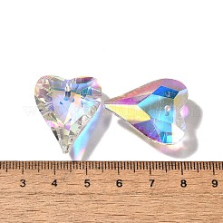 Colore ab placcato pendenti di vetro&nbsp;GLAA-I057-27A