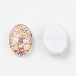 Gehärtetem Glas Cabochons&nbsp;GGLA-R194-1