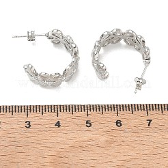 Ohrstecker aus Messing mit Mikropavé-Zirkonia für Damen&nbsp;KK-CBA760A-08P