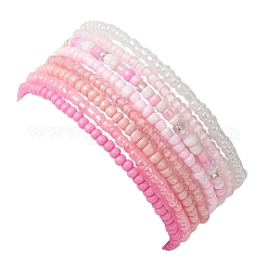 8 Stück Stretch-Armbänder aus Glasperlen für Damen&nbsp;BJEW-MZ00269