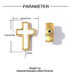 Pâques en acier inoxydable 304 avec perles émaillées&nbsp;SA-OY001-08G-01