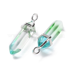 Colgantes puntiagudos de cristal de bala facetados&nbsp;KK-E282-01P-02