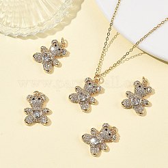 Ciondoli Shegrace in ottone con micro pavé di zirconi cubici trasparenti&nbsp;XGRQ4N527-738G