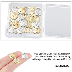 32 Stück Messing-Anhänger im 2-Stil&nbsp;KK-SC0002-54