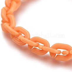 Handgefertigte undurchsichtige Acrylkabelketten&nbsp;AJEW-JB00768