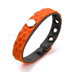 Pulseras de cordón de silicona plana&nbsp;BJEW-F421-01A