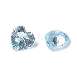 Transparente Glas-Cabochons mit spitzem Rücken&nbsp;LS-GLAA-WH0015-37C